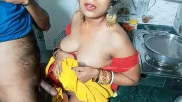 English Sex Video Hairy Desi guy fucking a hot maid in the kitchen