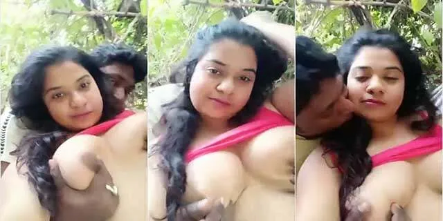 Hindi bf Playing outside with the Big Boobs girl