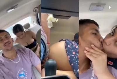 Aunty Sex In a car, a female seduces her partner.