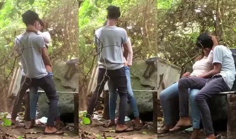 College couples’ Hindi Sexy Bf outdoor sex