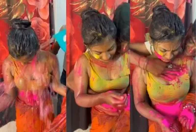 fsiblog A big-boob Holi party that is both romantic and hot