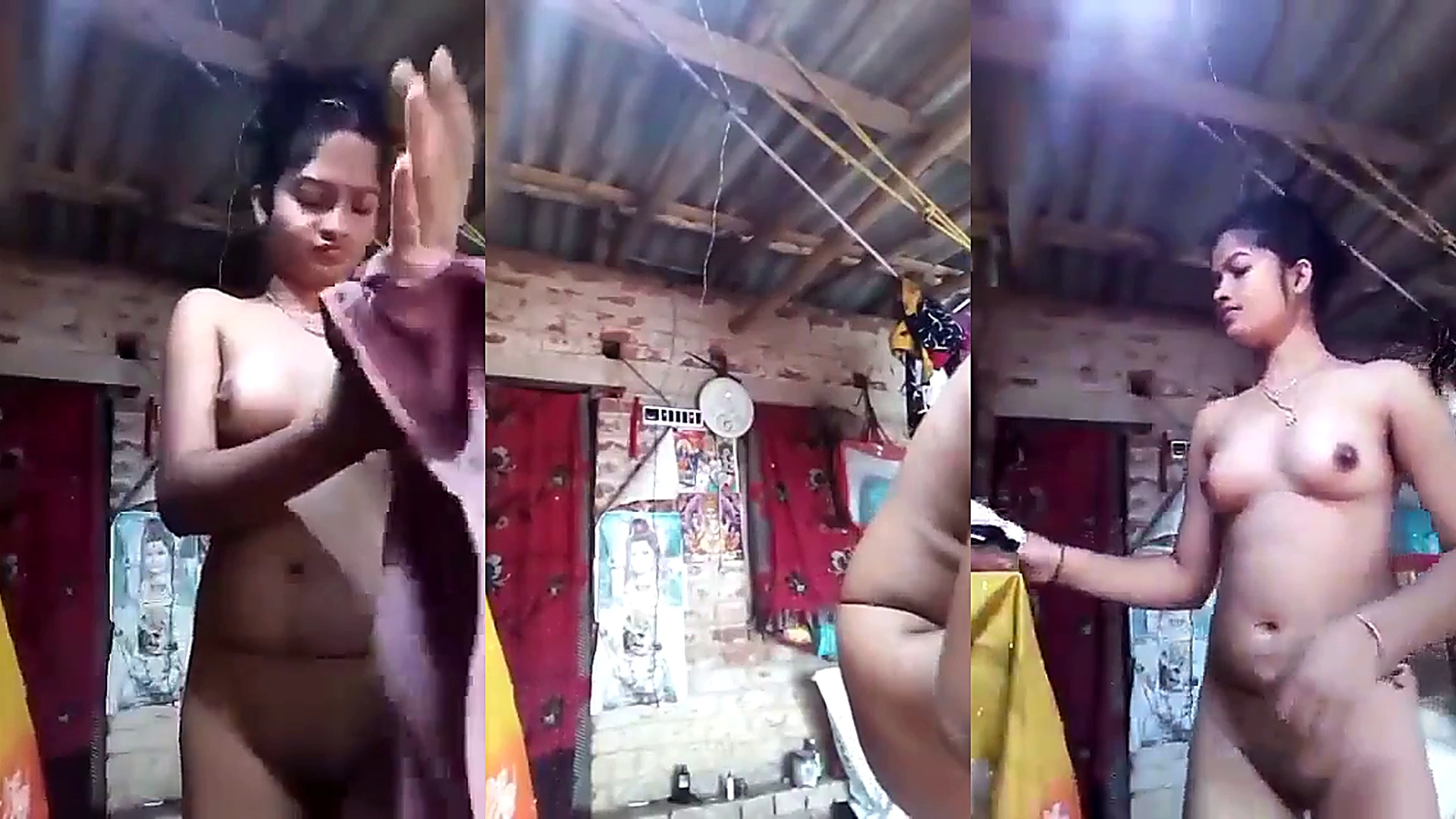 A nude milf rides on a firm dick in a Desi MMS sex video.
