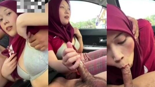 A risky love story in a car and an Indonesian hijab girl