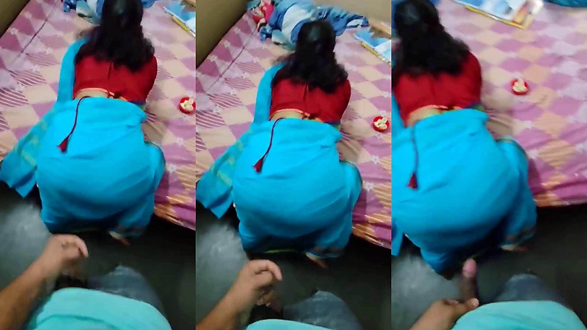 An Indian couple having sex in position sixty-nine in a video