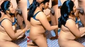 Devar gets a blowjob from Bhabhi while she is naked.